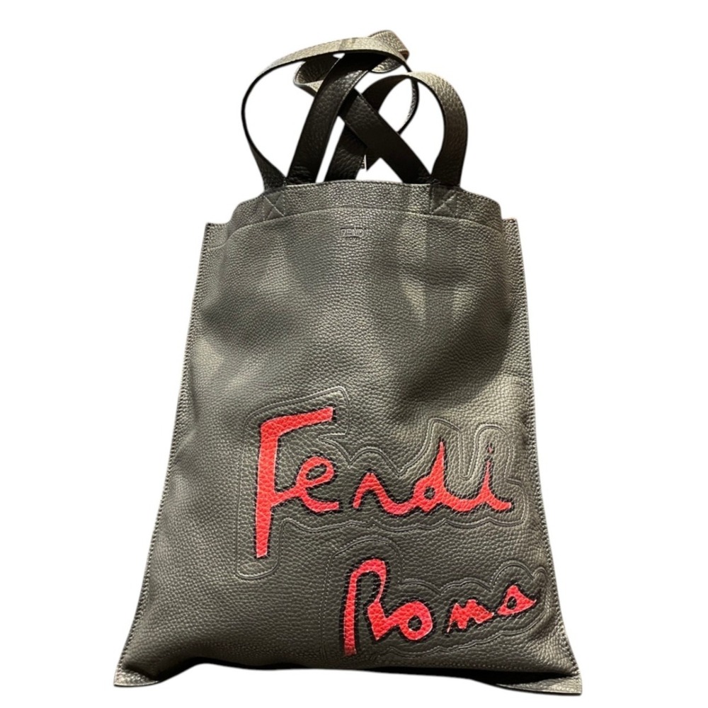 Fendi Flat Tote Bag, Leather Suede, 7VA426